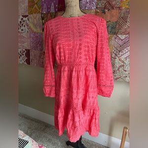 J.Crew Pink Eyelet Dress